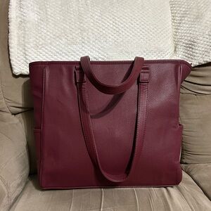 Elegant Burgundy Tote Bag
